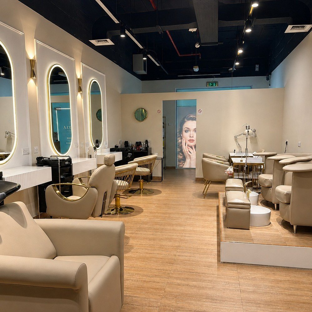 Azema Ladies Salon interior in JVC Dubai
